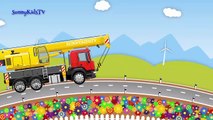 Trucks for kids. Crane Truck. Surprise Eggs. Learn Sweets, Candies. Video for children.-muv