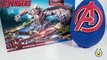 Hotwheels Avengers Tower Takeover Race Track & Play Doh Surprise Egg with Iron Man, Captain America-bkn