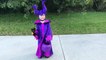 Evil Girl Maleficent, Paw Patrol Marshall & Captain America go Trick or Treating on Halloween-avC