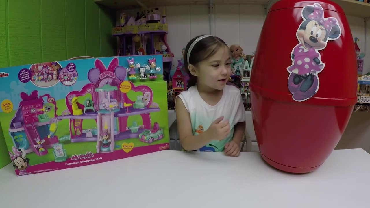 Big Egg Surprise Opening Minnie Mouse Eggs Surprises Toys Kinder Egg