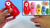 Yo Gabba Gabba Stacking Cups! Learn Colors Nesting Dolls Dinosaur with Surprise Toys ToyBoxMagic-K0cIYijGb