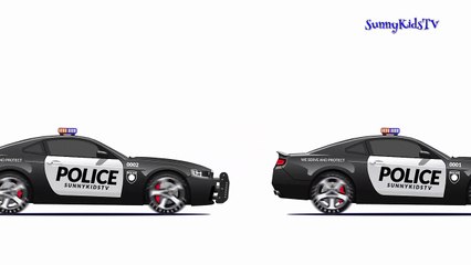 Cars and Trucks for kids Police car Learn colors Videos for children-mJh0Vdx