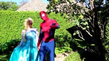 EVIL ELSA & Spiderman vs Frozen Elsa & Spiderman! w_ Bad Baby Joker Maleficent Spidergirl & Candy!-cih3z9ZLN