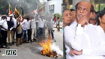 Political parties Protest against Rajinikanth's entry into politics