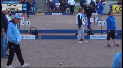 International à pétanque d'Andrézieux-Bouthéon 2017 : 16ème Fazzino VS Andorre