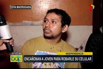 Independencia: encañonan a joven para robarle su celular