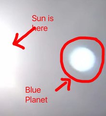 May 22 2017 Texas sky NIBIRU Blue Planet zoom in on thru a telescope