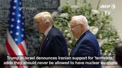 Trump in Jerusalem denounces Iranian support for 'terrorists'