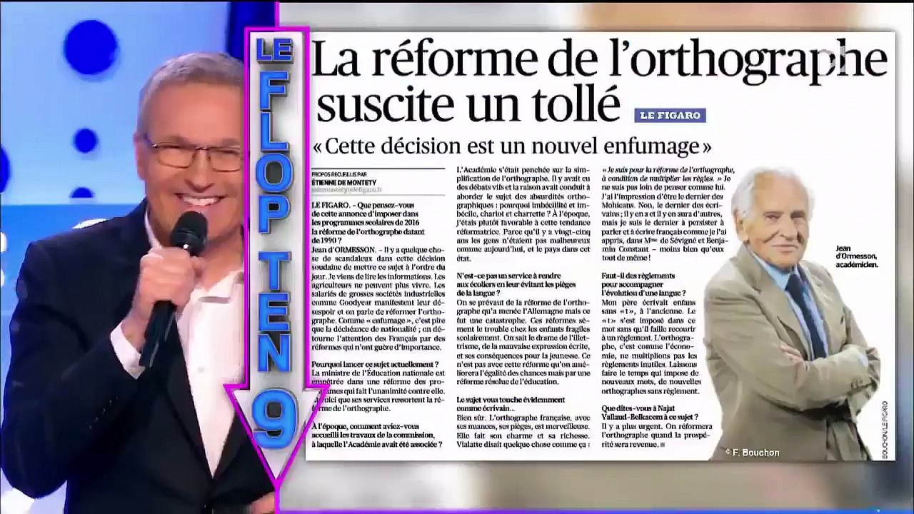 Laurent Ruquier : "Tout le monde essaie de mettre la réforme de l'orthographe sur le dos de Vallaud-Belkacem"
