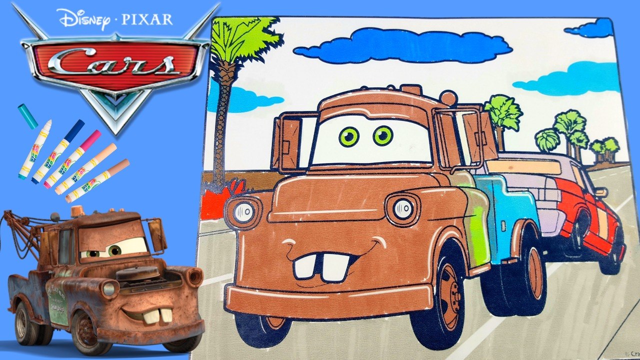 Crayola Coloring book Cars Crayola markers ❤ COLORING WITH KOKI DISNEY TOYS