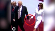 Quand Melania refuse de prendre la main de Donald Trump