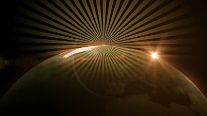 Abstract Sunrise Over Earth