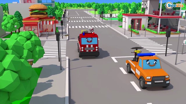 COLOR Tow Truck Cartoon for kids with Cars for babies! | Autos für Kinder | Машинки для детей
