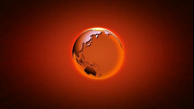 Rotating World Orange Black Background