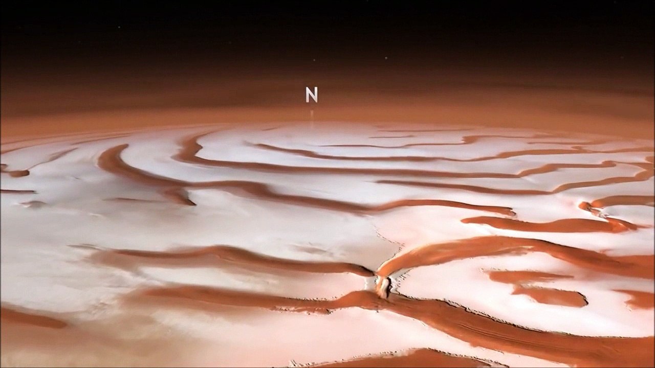 Le pôle nord de Mars