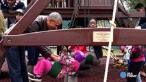 Obamas donate Malia and Sasha's playground to homeless she