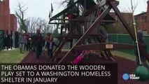 Obamas donate Malia and Sasha's playground to hom