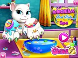 Dans le enfants pour clin doeil Kitty Angela fait une manucure spa chat Angela beauté jeu de salon