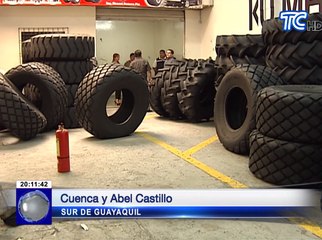Robo de llantas en una bodega del suroeste de Guayaquil