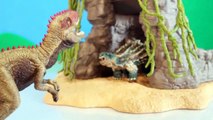 TOY DINOSAUR FIGURES Saichania vs Giganotosaurus Dinosaurs Fight Schleich 2-pack Toy Review-oXpSHu2Z