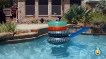 GIANT Inflatable Shark, Water Balloons Fight & Pool Tricks w_ Water Toys Family Fun Video for Kids-Ic_ZQW