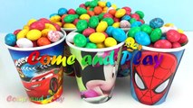 M&M Surprise Cups Disney Pixar Cars Tsum Tsum Peppa Pig Toys Learn Colors Play Doh Modelling Clay-z4