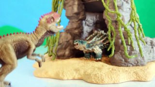 TOY DINOSAUR FIGURES Saichania vs Giganotosaurus Dinosaurs Fight Schleich 2-pack Toy Review-oXpSH