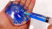 DIY How To Make 'Orbeez Slime Water Balloons' Syringe Real Play Learn Colors Slime Toy-RIHVJ