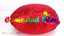 Giant Chocolate Egg Bashing Football Surprise Toys Disney MLP Superhero Spiderman Learn Colors Kids-rhRoG6FD