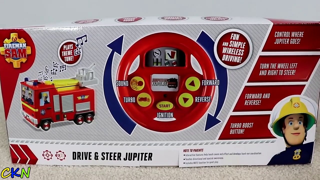 Fireman Sam Drive & Steer Jupiter Remote Control Fire Engine Toy ...