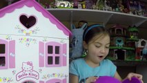 Big Purple Egg Surprises Golden Kinder Surprise Egg Toys HELLO KITTY DOLL HOUSE PLAYSET Frozen Anna-IlpQY