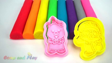 Learn Colors Play Doh Modelling Clay Pororo and Friends Surprise Toys Kinder Joy Paw Patrol Eggs-Y3yWTT