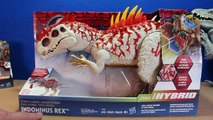 Jurassic World INDOMINUS REX Toy Dinosaurs Hybrid Rampage & Armor I-REX Dinosaur Toys Review-D8bmp9