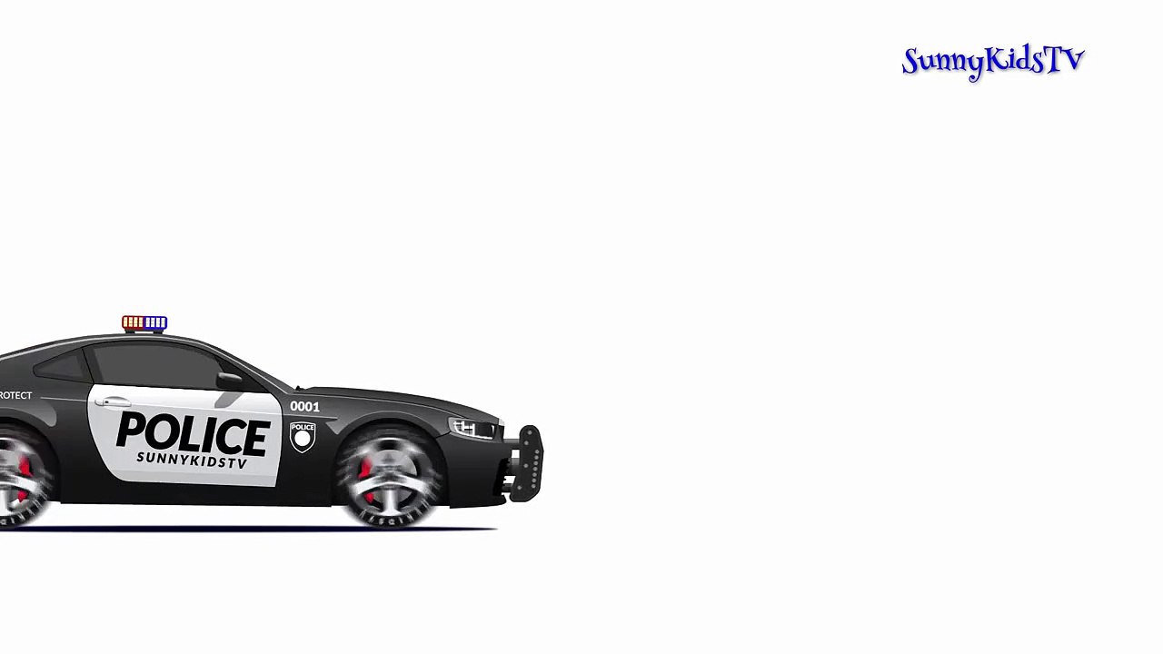 Cars and Trucks for kids Police car Learn colors Videos for children-mJh0VdxN