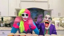 Spiderman vs Frozen vs Joker - Pringles Challenge! w_ Joker Girl - Funny Superhereos-Dygbh_al
