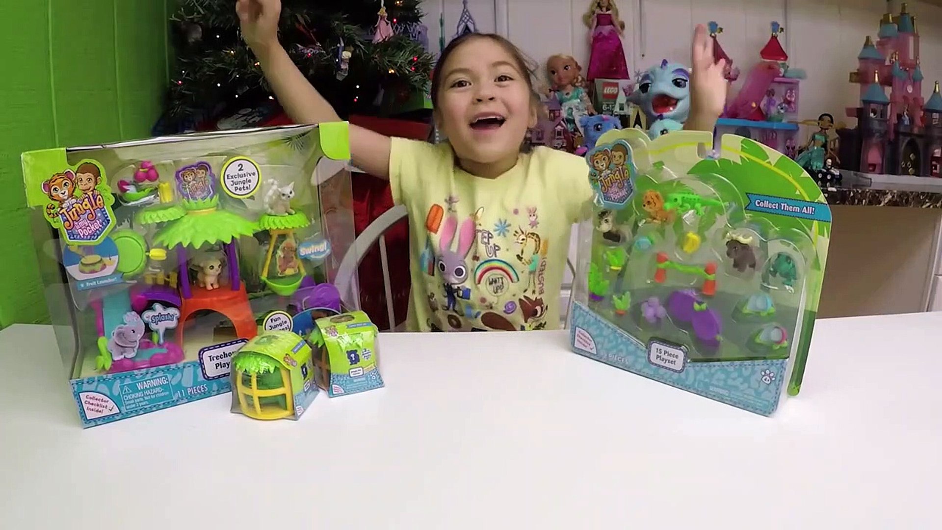 ⁣CUTE JUNGLE IN MY POCKET SURPRISE TOYS Tree House Animals Pet Toy Surprises ToysReview-Bxj4grb2F
