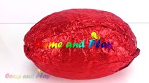 Giant Chocolate Egg Bashing Football Surprise Toys Disney MLP Superhero Spiderman Learn Colors Kids-rhRoG