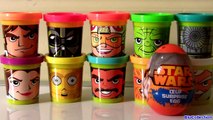 STAR WARS Play Doh SURPRISE CAN HEADS TRANSFORMERS Angry Birds Clay Buddies Minions Blocks YODA-74T
