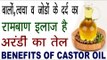 अरंडी के तेल के हैं बहुत चमत्कारिक फायदे |  Health And Beauty Benefits Of Castor Oil In Hindi