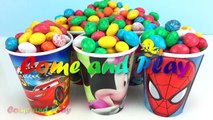 M&M Surprise Cups Disney Pixar Cars Tsum Tsum Peppa Pig Toys Learn Colors Play Doh Modelling Clay-z4HOjBzWr
