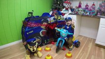 BIGGEST PAW PATROL SURPRISE TOYS BOX Opening PawPatrol Eggs Toy Surprises Tricycle Ride-On Tracker-25CNZp