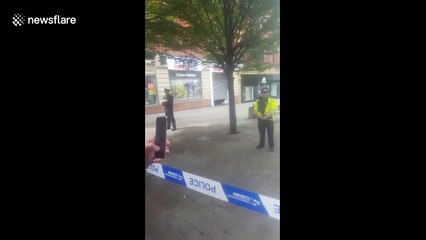 Download Video: Visitors evacuated by armed police out of Manchester's Arndale shopping center