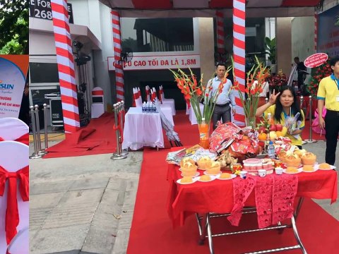 Cho thuê nhà bạt tổ chức Lễ khai trương văn phòng Taisun tại TPHCM