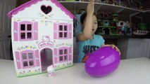 Big Purple Egg Surprises Golden Kinder Surprise Egg Toys HELLO KITTY DOLL HOUSE PLAYSET Frozen Anna-IlpQ