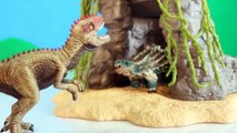 TOY DINOSAUR FIGURES Saichania vs Giganotosaurus Dinosaurs Fight Schleich 2-pack Toy Review-oXpSHu