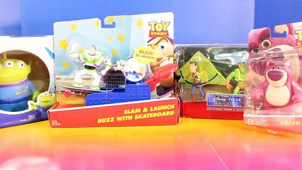Disney Pixar Toy Story Slam And Launch Buzz Lightyear With Skateboard With Lotso Alien And Woody-riv