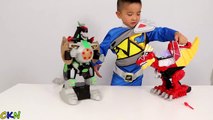 Power Rangers Dino Super Charge Rumble N Roar T-Rex Zord Toys Unboxing Playing Ckn Toys-m