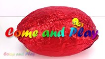 Giant Chocolate Egg Bashing Football Surprise Toys Disney MLP Superhero Spiderman Learn Colors Kids-rhRoG6FD