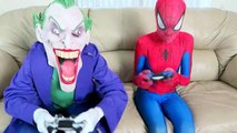 Spiderman vs Joker vs Minion! w_ Batman, Pink Spidergirl Crazy Gymnastics - Fun Superheroes  -)-2m1