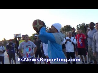 Manny Pacquiao HITS A FEW 3's AFTER RIGOROUS WORKOUT ROUTINE - EsNews Boxing